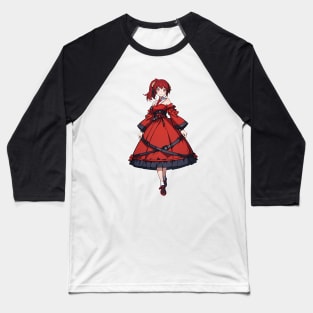 Cute happy anime girl in summer series Baseball T-Shirt